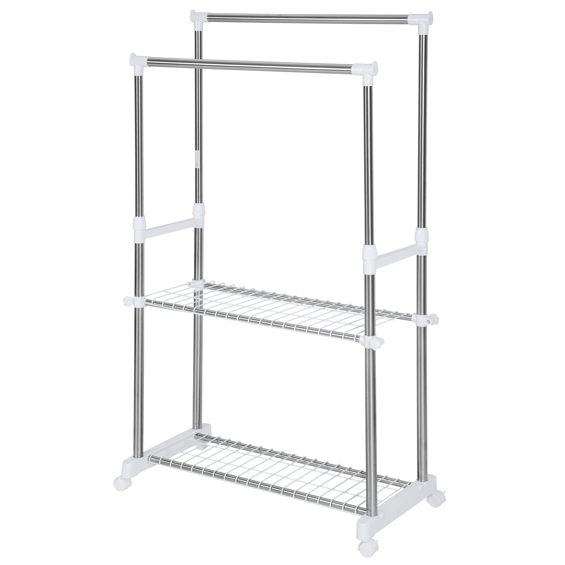 tectake Clothes rack 84x42x170 cm - clothes stand, clothes rail, clothes hanger stand - grey